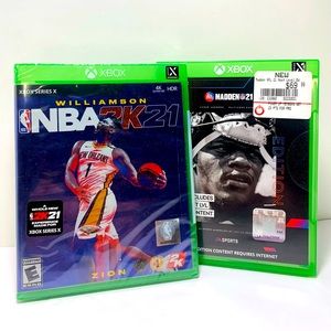 Xbox Series X Sealed New Video Games - NBA 2K21 & Madden NFL 21
